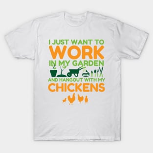 'I Just Want To Work In My Garden' Gardening Gift T-Shirt